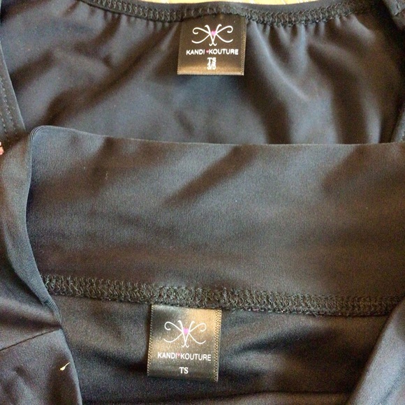 Kandi Kouture 2Pc Magenta Cropped Top & Dance Brief Set Size Teen Small - Picture 6 of 8